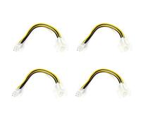 Wouueso 4 PièCes SéRies 20Cm 4Pin Alimentation ATX 4 Broches Mâle à PC CPU Alimentation Câble D'Extension 4Pin Connecteur Adaptateur pour Carte MèRe