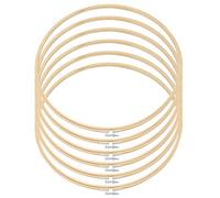 Wouueso 40 cm Bricolage Points de Croix Broderie Cercle Bambou Cerceau Croix Cerceau Anneau Support Aiguille en Bois Artisanat Outils