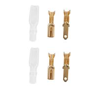 Wouueso 400Pcs / 100Paires Connecteur D'Enveloppe de de Douille de Bornes À Sertir de Mâle Spade pour 22-16 Awg 2.8Mm