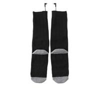 Wouueso Chaussettes chauffantes pour homme et femme - Chaussettes thermiques chauffantes de longue durée pour le camping, la randonnée, la pêche, le ski et la chasse - Noires