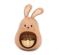 Wouueso Cloche décorative en bois - Cloche suspendue en forme de lapin - Cloche de propriétaire de magasin pour ouvrir les portes, les fenêtres et les réfrigérateurs, facile à utiliser A
