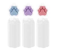 Wouueso Lot de 100 moules à cire en forme de patte de chat, transparents, vides, pour bougies parfumées sans mèches