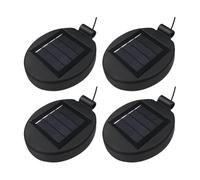 Wouueso Lot de 4 lanternes solaires - Panneau LED - Couvercle de lanterne pour fleurs en plein air - Bricolage solaire - Pour terrasse de jardin
