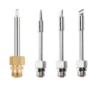 Wouueso Lot de 4 pannes à souder à interface 510 et filetage brûlé pour stylo à souder rechargeable par USB avec réglage de la température