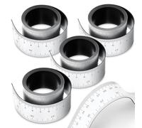 Wouueso Lot de 4 règles magnétiques flexibles de 39,37 mm avec indications en centimètres et ruban à mesurer magnétique