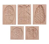 Wouueso Lot de 5 emporte-pièces 3D en forme de pommes de pin - En forme de pomme de pin - Style rose - Portable - Bricolage