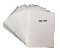 Wouueso Lot de 50 films rétractables en plastique, feuilles de film rétractable, papier de film rétractable vierge, papier de film rétractable (7,9 x 5,7)