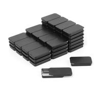 Wouueso Lot de 60 mini boîtes rectangulaires en métal noir avec couvercle coulissant - Petite boîte en métal vide avec couvercle coulissant