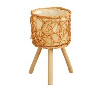 Wouueso Paniers à plantes au sol de balcon, pots de fleurs tressés, supports de fleurs décoratifs pour , étagères de rangement pour l'intérieur, 25 cm