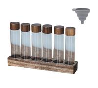 Wouueso Présentoir pour récipients à grains de café, tubes à thé en verre, accessoires de café, café Big