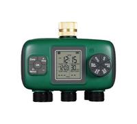 Wouueso Système d'arrosage de jardin avec horloge automatique à 3 voies et filetage extérieur NH3/4, zones contrôlées indépendamment