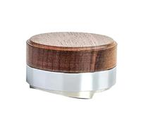 Wouueso Tampon à café de 51 mm - Outil de distribution de café - Couvercle en noyer - Niveau à expresso - Convient pour expresso porte-filtre