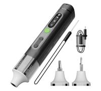 Wouueso Tournevis, compatible avec embouts hexagonaux 1/4 et 4 mm, 4 niveaux de couple, 3 modes d'éclairage, rechargeable 1500 mAh