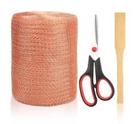 Wouueso Tresse en cuivre pour lutter contre les rongeurs, souris, rats, rongeurs, chauves-souris et blocages DIY, anti-gouttes, piège à souris en laine, 12,7 x 15,2 m