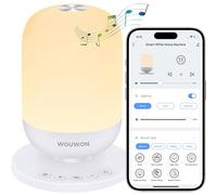 WOUWON Intelligent Machine à bruit blanc pour sommeil de bébé et adulte avec 34 sons apaisants, Veilleuse douce pour l'alimentation, Réveil programmes et minuterie, Contrôle Tuya Smart APP