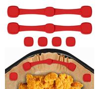 WOUYTPE 2 Pièce Aimant Air Fryer, Aimants en Silicone pour Friteuse à Air, Aiment en Silicone pour Airfryer, pour Fixer le Papier Sulfurisé, Prévention du Glissement ou du Déplacement (Carré)