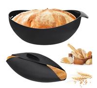 WOUYTPE 2 Pièces Bol à Pain Ovale 3 en 1, Moule à Pain en Silicone, Moule Silicone Ovale, Conception Pliable, Facile à Démouler, pour Cuire des Gâteaux, du Pain et D'autres Douceurs, Parfait pour Noël