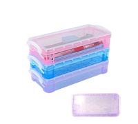 WOUYTPE 3 Pièces Boîtes à Crayons Empilables, Boite Rangement Feutre, Boite Rangement Stylo, Convient pour Ranger les Crayons, les Gommes, les Fournitures de Bureau, les Outils de La Vie Quotidienne