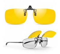 WovaOrx Lunettes de conduite de nuit à clipser - Lunettes de vision nocturne - Réduit l'éblouissement - Lumière bleue et scintillement des phares - Confortables et sans pression - Pour homme et femme