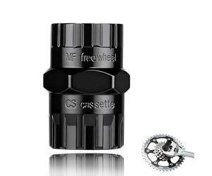 WovaOrx Outil de Demonte Cassette 2-en-1 pour Vélo, Compatible Shimano 5-12 Vitesses, Adapté aux Roues Libres Filetées et aux Cassettes