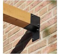 Wovar Fixation murale noire pour pergola - Droite - Poteaux 20 x 20 cm - Par pièce
