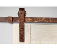 Wovar Système porte coulissante vintage avec rails - Modèle droit complet 200 cm - Par set