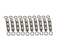 WOVEBIUS Lot de 10 émerillons de pêche à triple roulement solide avec anneau de crochet 06, type 06