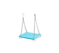 WOVEBIUS Mignon perroquet hamster balançoire animaux drôles suspendus lit chaîne métal plate-forme divertissement jouet mode couleur bleu