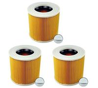 WOVELOT Lot de 3 filtres à cartouche pour aspirateur WD3 Premium WD2 WD3 WD1 MV3 MV2 3 P Kit d'extension contre la poussière fine