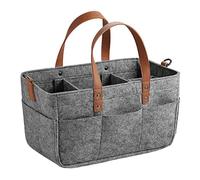 WOVELOT Organisateur De Couches Pour Bébé Support Portable Bac De Rangement De Crèche Portable Panier De Douche Panier De Rangement De Voiture Pour Lingettes Jouets Sac À Main Gris Foncé