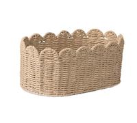 Woven Baskets, Decorative Storage Bins, Durable Cotton Material, Easy Carrying Boho Basket Organizer for Bedroom, Entryway, Living Room, Bathroom Use, 13.78x7.87x6.1 Inches