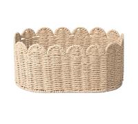 Woven Baskets, Decorative Storage Bins, Durable Cotton Material, Easy Carrying Boho Basket Organizer for Bedroom, Entryway, Living Room, Bathroom Use, 13.78x7.87x6.1 Inches