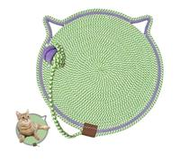 Woven Cat Pad, Four Seasons Universal Dog Sleeping Scratching Mat, Scratching Pads Small Dog for Indoor Cats, Cats Scratching Mat Cotton Rope Cats Scratching Pad (Green,42 * 42cm)