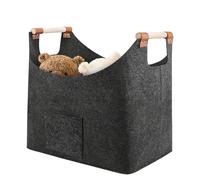 Woven Firewood Basket, Wood Carrying Tote, Durable Handle Design, Reusable Storage Holder, Fireplace Log Carrier, Ideal for Indoor Use, Camping, Wood Stove, Rustic Decor