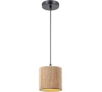 Woven Light Kitchen Island Black Rattan Farmhouse Pendant Lighting Fixture Single Small Drum Rustic Hanging Lamp Boho Coastal Chandelier for Dining Table Bedroom Staircase