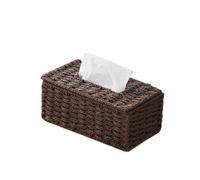 Woven St Tissue Box Holder Rectangular Sle Home Living Room Coffee Table Car Interior(Brown color [handmade])