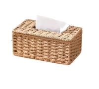Woven St Tissue Box Holder Rectangular Sle Home Living Room Coffee Table Car Interior(Camel xl [handmade])