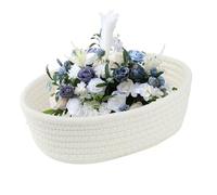 Woven Storage Basket - Breathable Rope Basket | Organizer Boxes with Soft Edges, Wicker Container with Stable Base, Strong Baskets Item Arrangement, Storage Organizer for Living Room