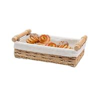 Woven Wicker Storage Baskets Set - Woven Paper Rope Bin With Handles & Liners | Storage Basket | For Desktop Remote Control Key Home Bathroom Countertop Table Pantry Nursery Bathroom Living Room