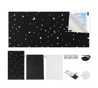 Wovsni Store Occultant Fenêtre Protection Solaire,2mx 1.45m Portable Voyage Occultant Volet Roulant pour Toutes les Fenêtres Sans Perçage avec Autocollant Magique et Magnétique Facile à Installer-Noir