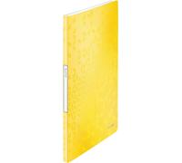 Wow 46310016 A4 Document Folder,20 Pockets,Capacity 40 Sheets,Transparent Pockets,Yellow