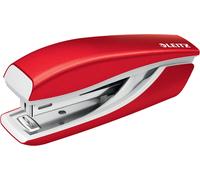 Wow 55281026 Mini Agrafeuse Métallique Rouge Métallisé Capacité 10 Feuilles Corps Ergonomique En Métal Comprend 1000 Agrafes