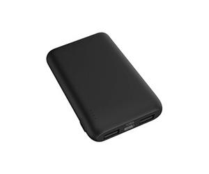 WOW - Banque d'alimentation - 5000 mAh - Fast Charge - 3 connecteurs de sortie (2 x USB, 24 pin USB-C) - noir