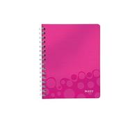Leitz Cahier à spirales Leitz WOW A5 PP quadrillé 160 pages 80 g/m² Rose