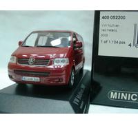 WOW EXTREME RARE VW T5 7H TDi 2.5L Bus 2003 Red met 1:43 Minichamps-T1/T2