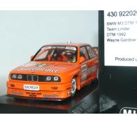 WOW EXTRÊMEMENT RARE BMW M3 E30 SE # Gardner Jagermeister DTM 1992 1:43 Minic...