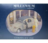 WOW EXTRÊMEMENT RARE Citroen 2cv 1948 Bakery Diorama + 2 fig 1:43 Vitesse-Spark