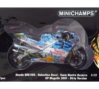 WOW EXTRÊMEMENT RARE Honda NSR500 #46 Rossi GP Mugello 2001 Dirty 1:12 Minich...