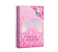 WOW GENERATION - Carnet d'activités A5 Profession Gamer Valentina avec autocollants, gratter et découvrir pour filles