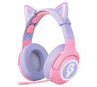 WOW Generation Casque de Gaming sans Fil Bluetooth avec Microphone rétractable, Son 3D, lumières RVB, Charge Rapide, Bandeau réglable, pour PC, Console et téléphone